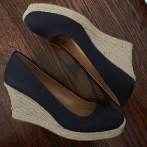J. Crew navy blue espadrilles- never worn 9.5